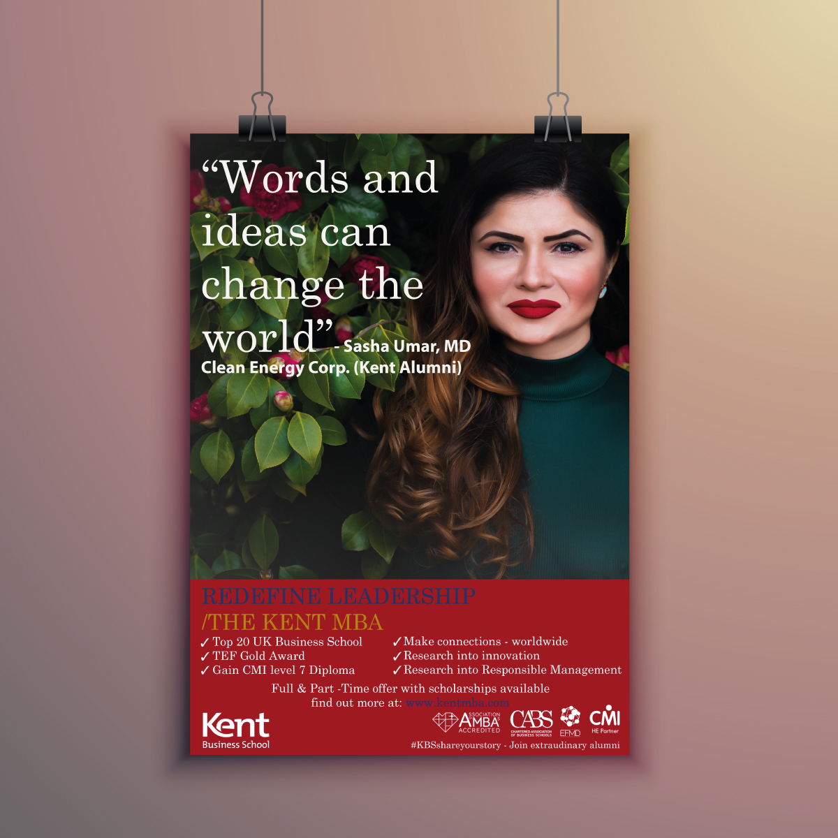 Kent Business School MBA poster ad campaign by Viviane Williams Consultancy